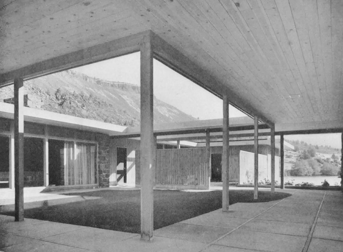 TRES60Blog's tweet image. Casa Wilson en Warm Springs, Oregon. Obra de Pietro Belluschi  construida y proyectada en 1940.

#WilsonHouse #PietroBelluschi #arquitectura #architecture #midecenturymodern #arquitecturamoderna #modernarchitecture