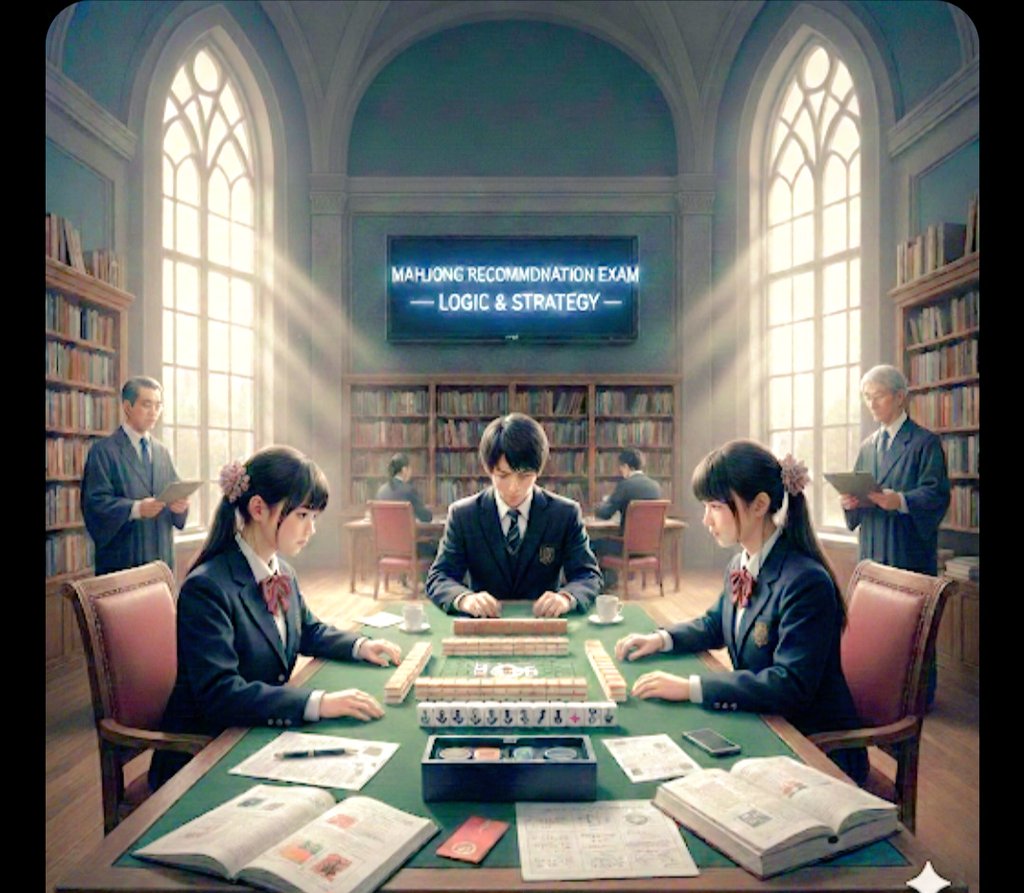pori1326's tweet photo. 最近、高校に「麻雀部」続々🀄‼️
ということは…

大学入試も【 麻雀推薦】 ありえますよね？🤣
麻雀は文化！
受験科目になるかも⁉️🤣 https://t.co/Jg6GJXEE5K