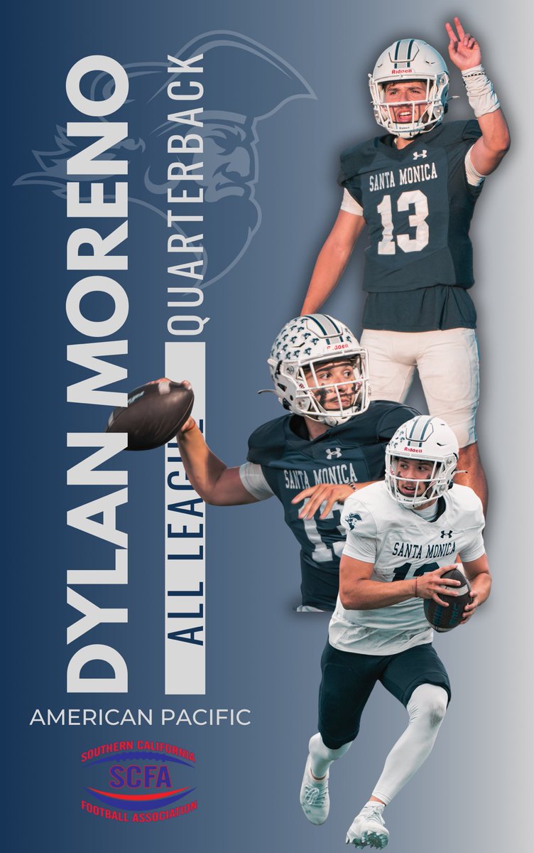 SCFA 2025

American Division - Pacific League 

QB Dylan Moreno - SO

Hamilton High School 

#BeTheBest