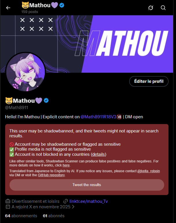 Math8911's tweet image. It&apos;s brilliant to get shadowbanned for no really valid reason

Please feel free to share the content, as it will be much more difficult to share content in the future.