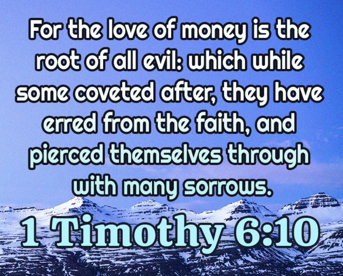 eepdllc's tweet image. Scripture doesn’t say money is evil. It says the love if it is. We shouldn’t covet it for selfish reasons. God’s blesses us so we can accomplish his work in the lives of others. Keep this in mind as we pray to God.