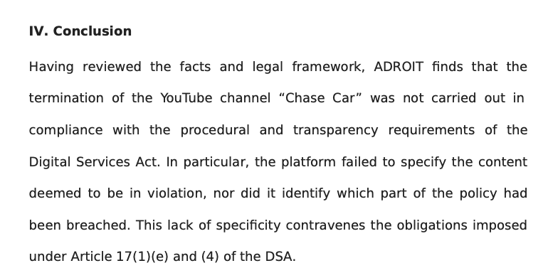 OlekChaseCar's tweet image. I did what 99% of creators think is impossible - I legally defeated YouTube.

How does YouTube react? They&apos;re pretending it never happened.

Let me tell you a story that proves the system is designed to crush creators - even when you WIN legal case and the law is on your side 👇…
