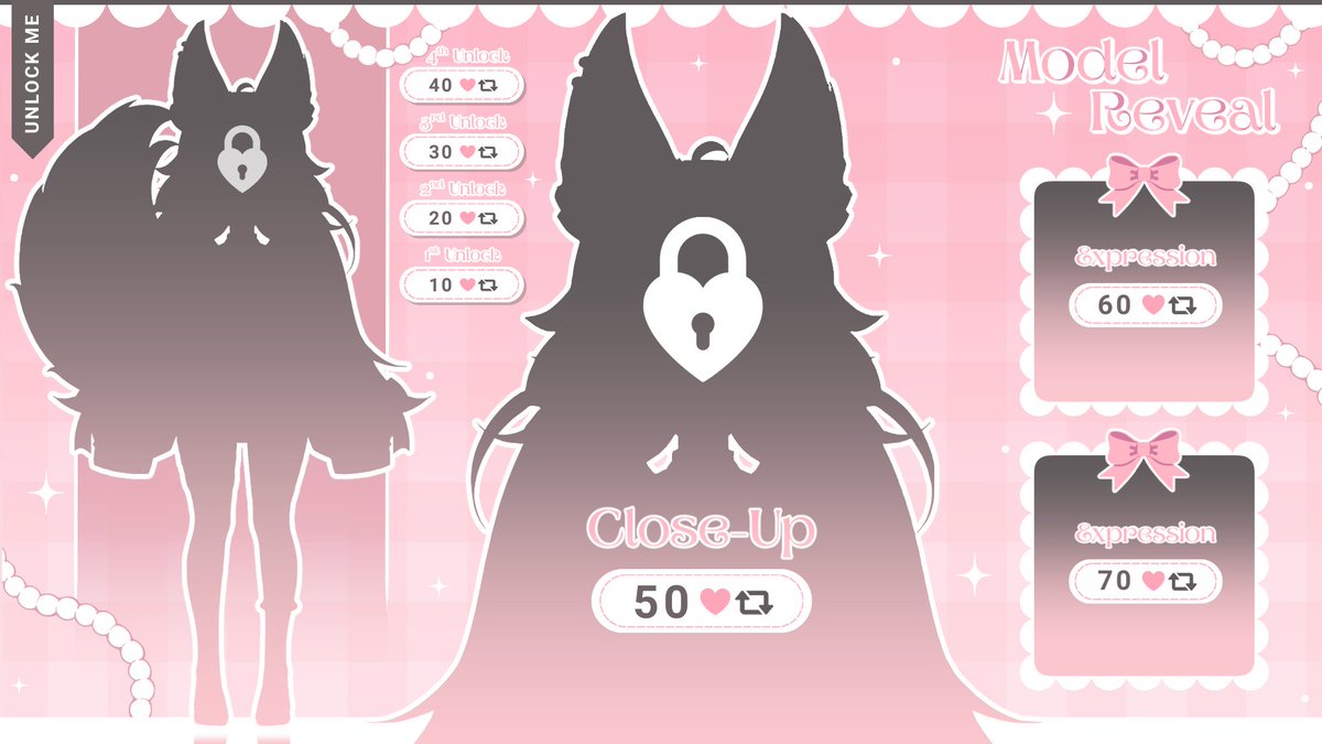 ⏔⏔⏔ ꒰ ᧔ෆ᧓ ꒱ ⏔⏔⏔

A new challenger has arrived!
Will you help unlock me?

⏔⏔⏔ ꒰ ᧔ෆ᧓ ꒱ ⏔⏔⏔

Best model reveal by <a href="/AmayaSin_/">Amaya 🌸 VGen + Artist Alley</a> 

#ModelDebut #Vtuber 
#ENVtuber 🖤#ModelReveal 🩷#VtuberUprising 🎀