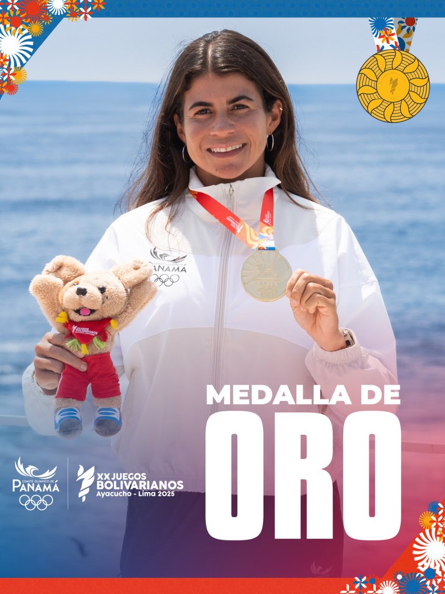 COlimpicoPanama's tweet image. ¡IMPRESIONANTE DESEMPEÑO, VERÓNICA🏄🏻‍♀️!

Verónica Correa, medalla de oro en Surf, modalidad Bodyboard de los XX Juegos Bolivarianos Ayacucho-Lima 2025. 🥇

¡La campeona centroamericana retiene su corona en una nueva región🤩!

#TEAMPANAMÁ 🇵🇦
Somos #UnPaísUnEquipo