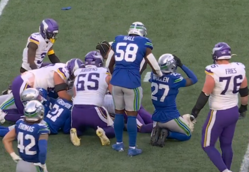 #Seahawks Tariq Woolen on his interception fumble:

[📷: NFL on FOX]