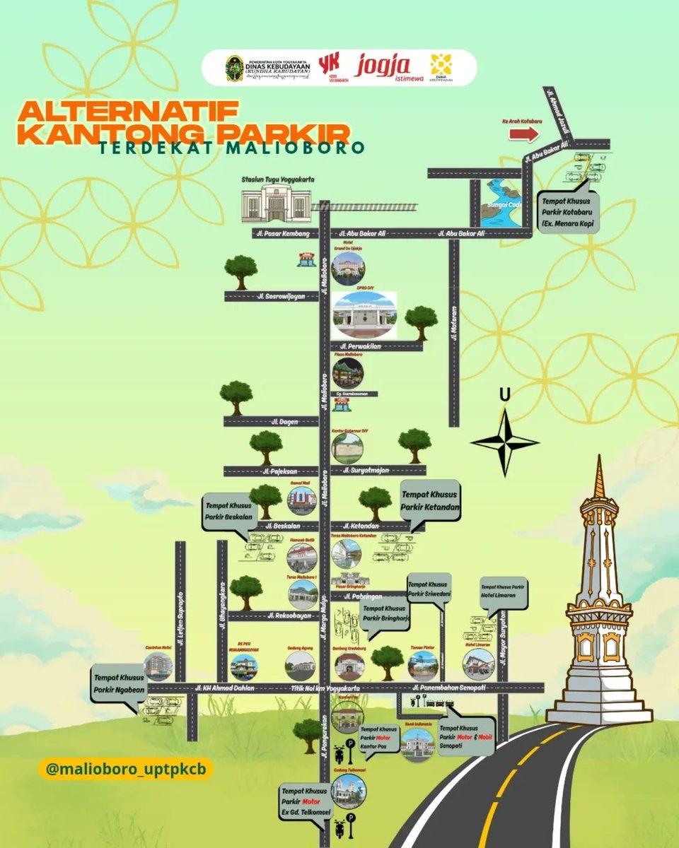Selama dua hari kedepan, kawasan Malioboro hingga Titik Nol Kilometer akan berubah jadi full pedestrian dan ruang budaya terbuka dengan tajuk Malioboro Culture Vibes.

Mulai pukul 08.00–24.00 WIB, nikmati aktivitas seru seperti ngopi gratis, masak besar, fashion show, musik, dll.