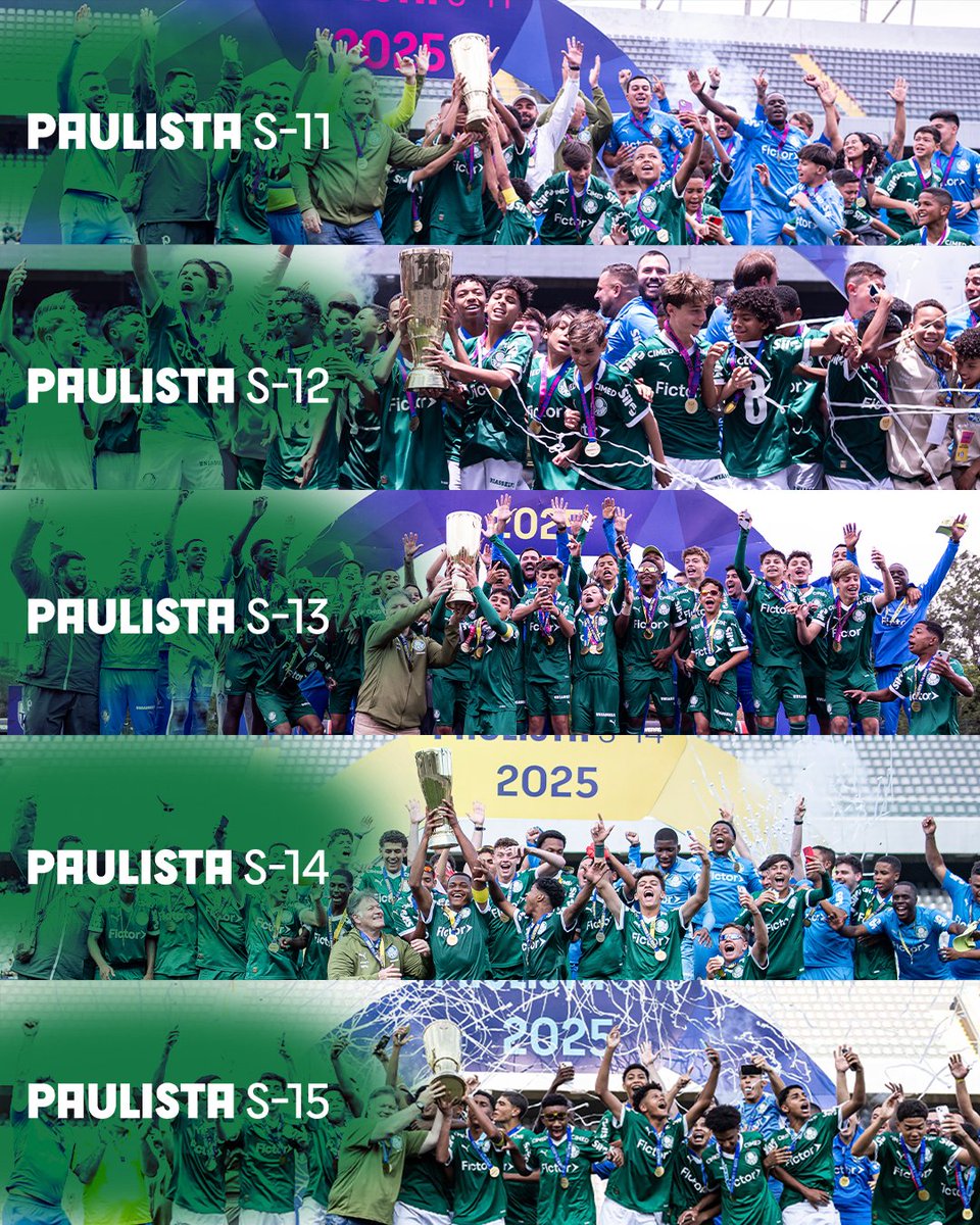 onossopalestra's tweet image. AS CRIAS REPRESENTARAM! 🏆🐷

Do Sub-11 ao Sub-15, só deu Palmeiras no Paulistão! 

📷Agência Paulistão

#Palmeiras #NossoPalestra 
🔔Ative as notificações