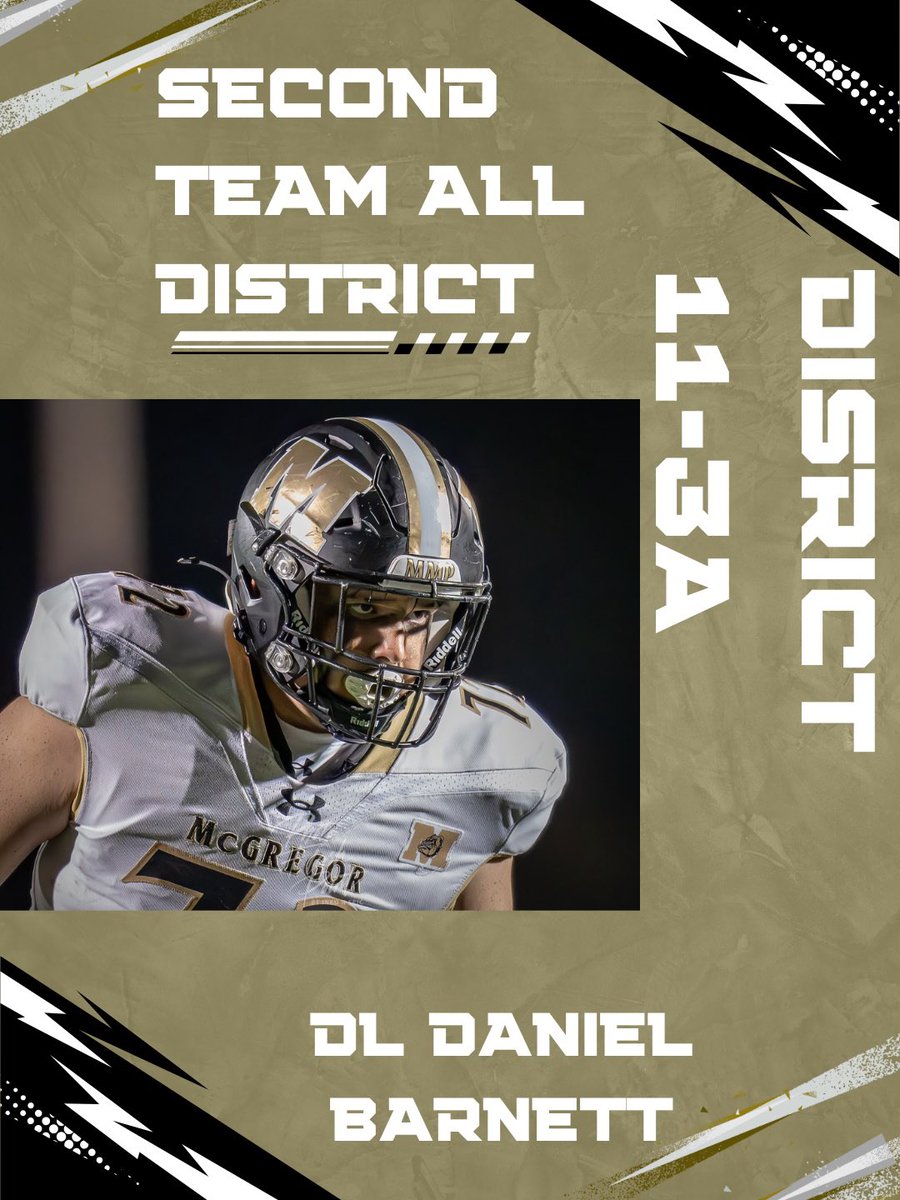 Congratulations to Daniel on 2nd Team All-District honors!

#MMP
#MakeMcGregorProud