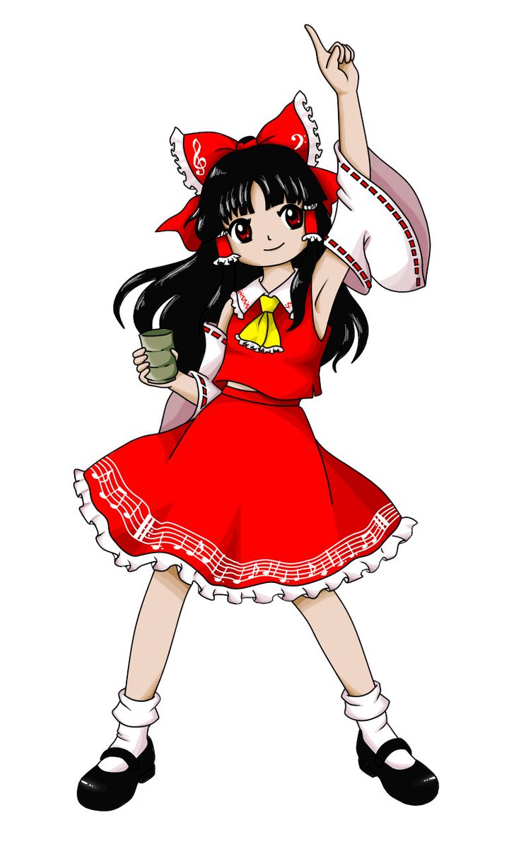 TremoloMeasure's tweet image. #博丽灵梦 #东方Project #野生のZUN #touhou #touhouproject 

I forgot to post this yesterday, Reimu&apos;s skirt has her first song associated with her embroidered on it, Eternal Shrine Maiden.
So I also took the opportunity to repost the drawing with the hashtags.