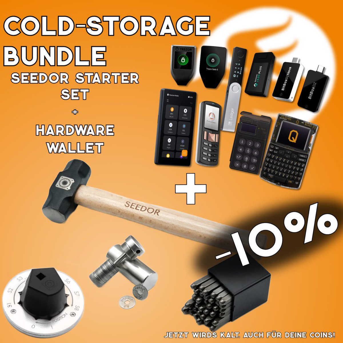 copiaro's tweet image. 🧊 Cold Storage Bundle 🧊 

Hardware-Wallet + Seedor Starter Set = 10% Rabatt.

Nur bis Weihnachten! 🎄

copiaro.com/cold-storage-b…