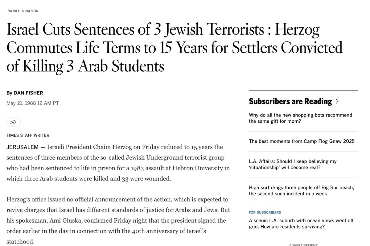 AliAbunimah's tweet image. As &quot;president&quot; of the Zionist colony, Chaim Herzog continued enabling and supporting violence against Palestinians. Dublin, whose freedom was won by blood, should not honor such a British-backed colonial criminal