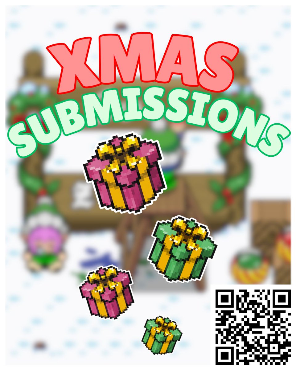 GRAALONLINE's tweet photo. Christmas submissions are open! Got a great idea? Submit it for a chance to earn 5-10k gralats and see it added in-game! Make sure to check the rules and use the proper templates found in our Discord. Scan the QR code to find the submission form. The deadline is December 19th! 🎁 https://t.co/5Epyd01jAi