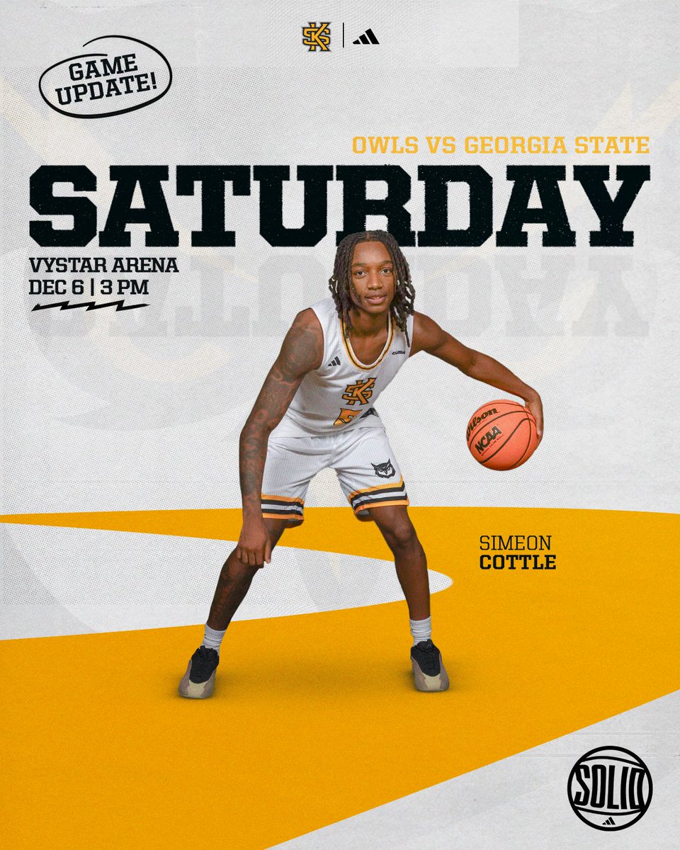 KSUOWLSMBB's tweet image. 🚨DATE AND TIME UPDATE🚨

Our game against Georgia State has been moved to Saturday, Dec. 6 at 3 pm 🏀

Story 🔗 - tinyurl.com/mw7fw4kh

#SOLID | #HootyHoo 🦉🏀