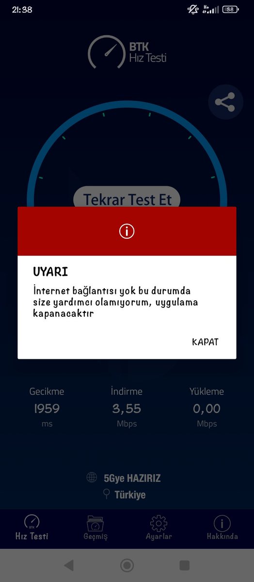 Aynen aynen 5G ye hazırsınız😊
Ülkenin durumu tam olarak bu