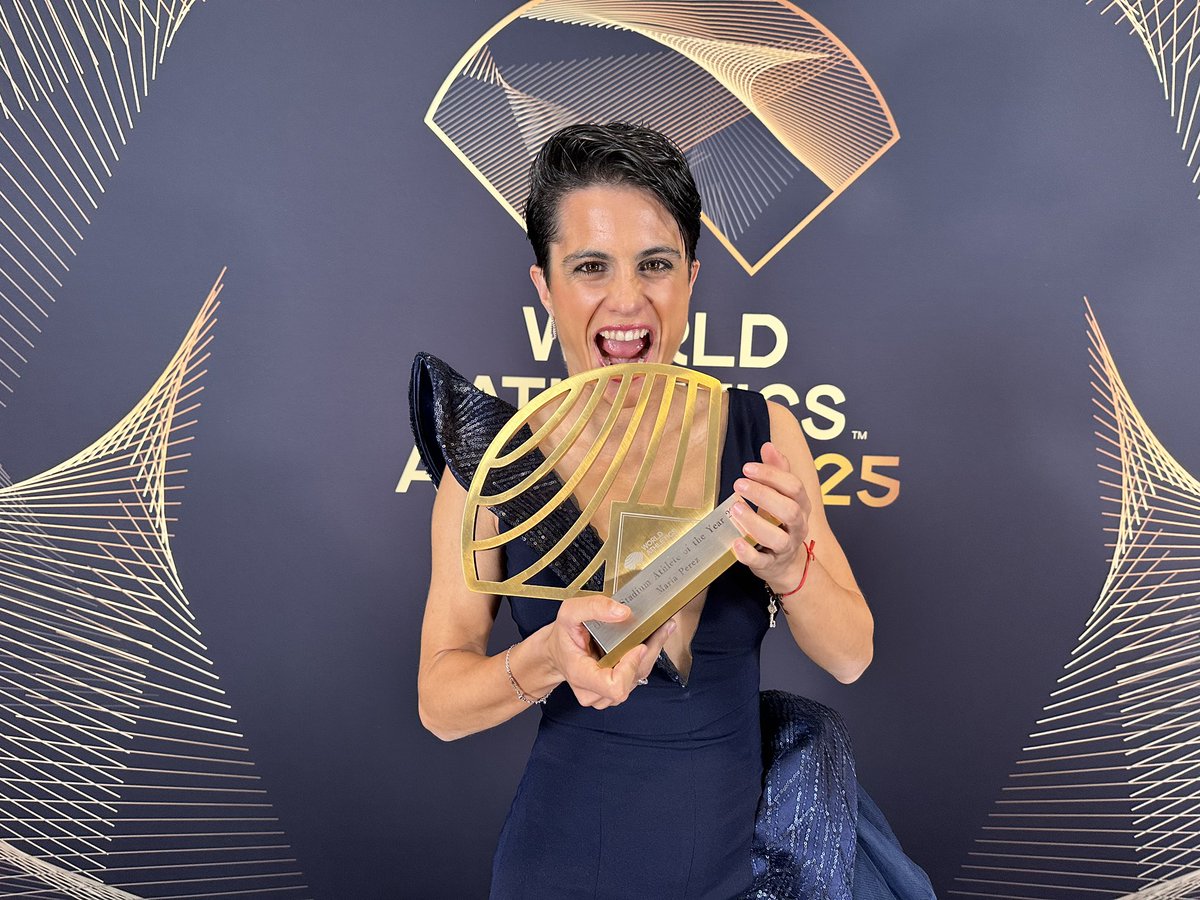 ⭐️ Superestrella ⭐️

<a href="/garciaperezmari/">María Pérez OLY</a> 🥹 Out of the Stadium Athlete of the Year 🏆 #AthleticsAwards