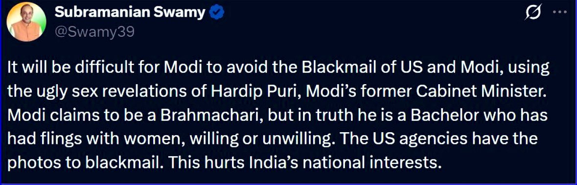 macroschema's tweet image. Swamy turned senile long ago