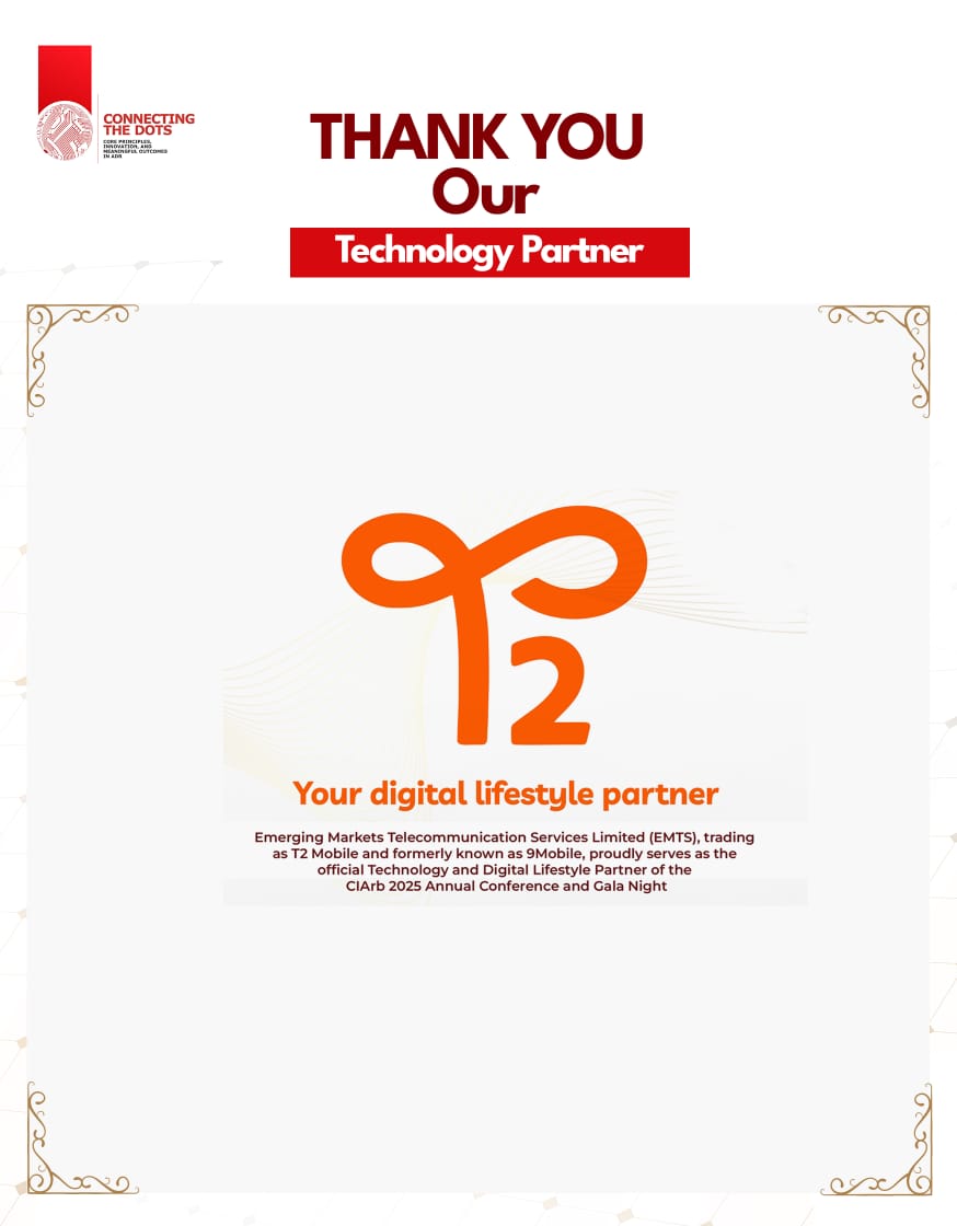 CIArbnigeria's tweet image. ✨ Our Immense Gratitude to our Technology Partner: 𝗧𝟮 𝗠𝗼𝗯𝗶𝗹𝗲 ✨

Your partnership means the world to us. 🙏❤✨

#CIArbNigeriaConference2025 #ConnectingTheDots #TechnologyPartner #DisputeResolution #Arbitration #ADRinAfrica #CIArbNigeria