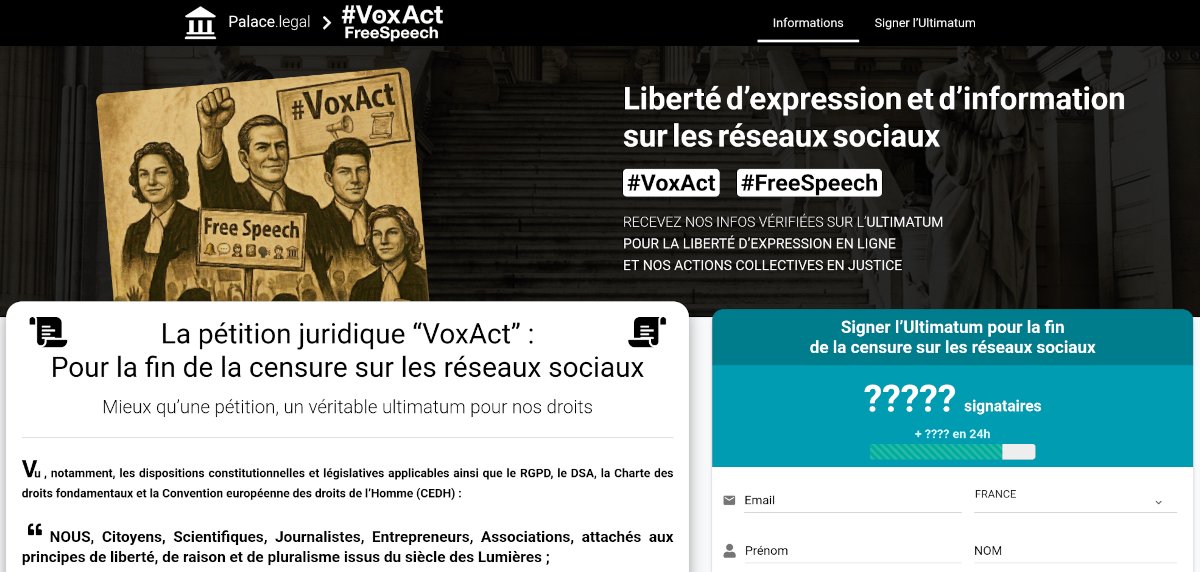 ArnaudAvocat's tweet photo. C’est parti pour le projet #VoxAct

👉 https://t.co/VJzuVYMV2q

#FreeSpeech #ShadowBan https://t.co/zovJpPP8xH