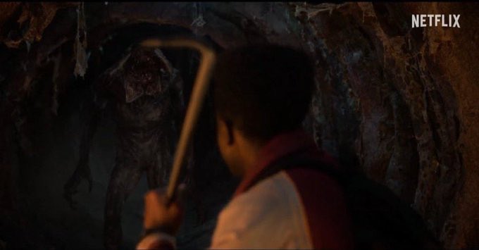 sinclairmain's tweet image. The last thing the kids are gonna tell Max they saw was Lucas get slashed by a demogorgon