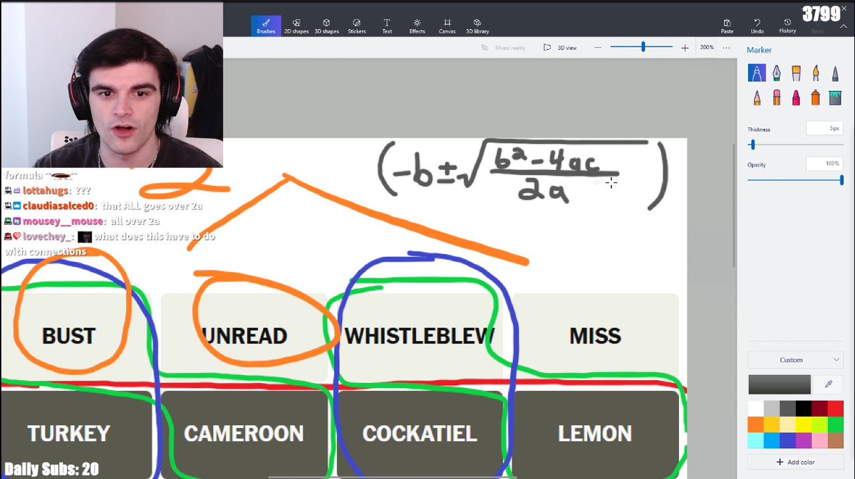 foolishupdated's tweet image. [💧] And now we&apos;re doing math and quadratic formulas....