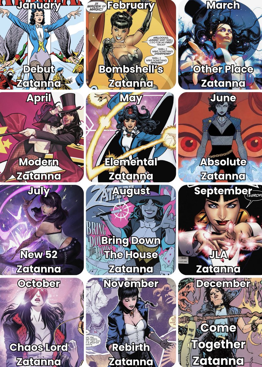 StankieZ's tweet image. Your birthday month determines which Zatanna era you are! 🪄🌟