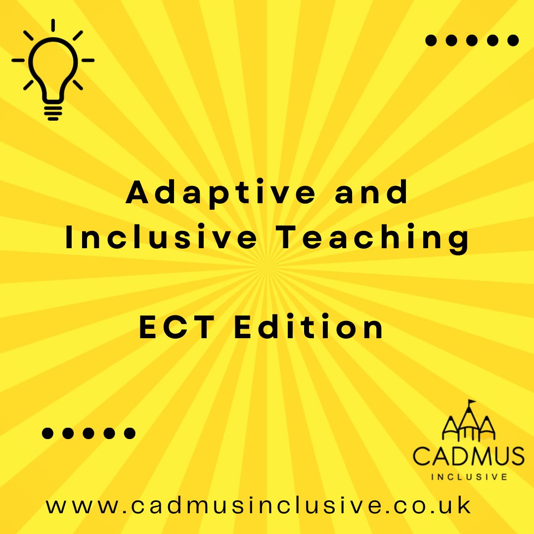 cadmusinclusive's tweet photo. We loved working with a great group of Early Career Teachers to explore quality first adaptive e and inclusive teaching for SEN learners. 💡 

#SEND  #sendsupport #inclusion https://t.co/794exxRWUB