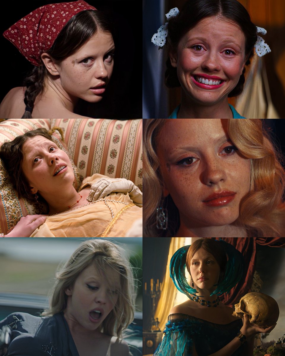 Mia Goth in 5 years: 

• Emma (2020)
• Mayday (2021) 
• The House (2022) 
• X (2022) 
• Pearl (2022) 
• Infinity Pool (2023) 
• MaXXXine (2024) 
• Frankenstein (2025)