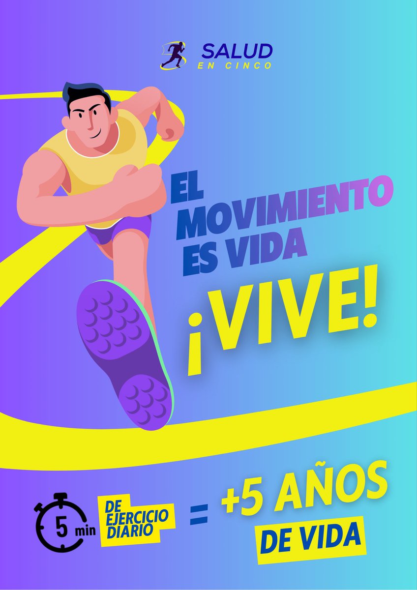 SaludEnCinco's tweet photo. Si el movimiento es vida, entonces… ¡VIVE!
#SaludEnCinco https://t.co/KsQpzMDAiD