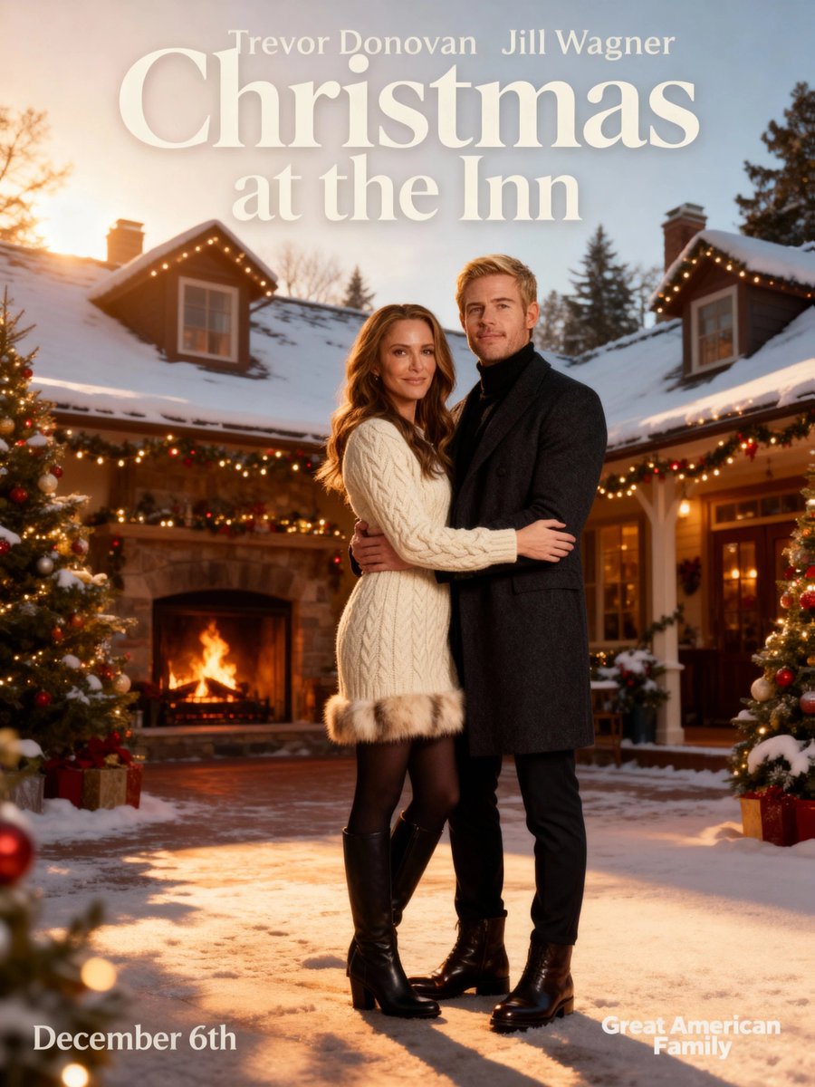 Christmas at the Inn starring Trevor Donovan and Jill Wagner airs December 6th on Great American Family. #DonoFans <a href="/TrevDon/">Trevor Donovan</a>