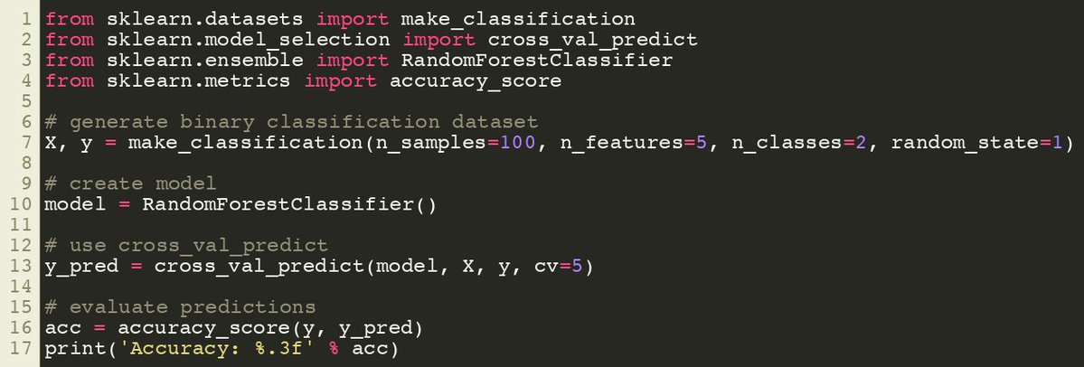 SciKitLearn's tweet image. Scikit-Learn cross_val_predict() to Evaluate Models
sklearner.com/scikit-learn-c…

#SciKitLearn #DataScience #MachineLearning