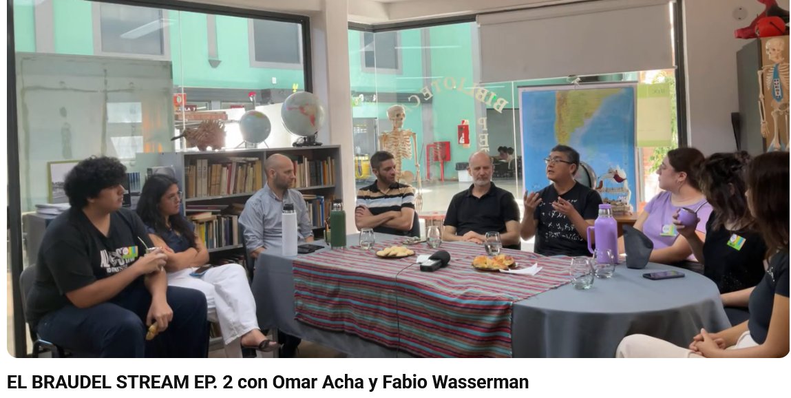 Muy agradecido a los docentes y estudiantes del IFDC de San Luis que organizaron las jornadas y con quienes estuvimos conversando con Omar Acha sobre historia, historiografía y política en "El Braudel Stream" (arranca en el minuto 10) 
youtube.com/live/2uNuoeMvW…