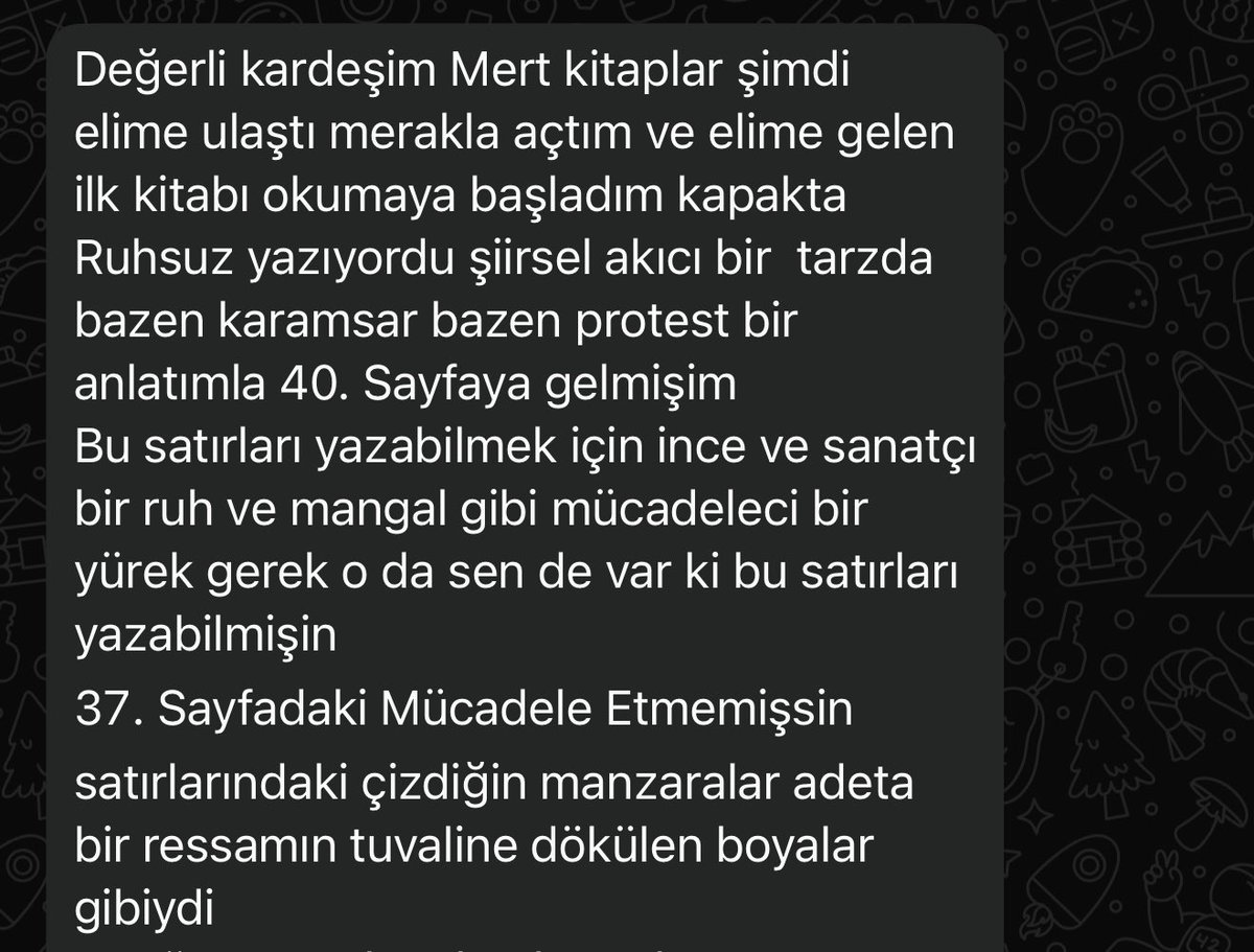 Böylesi güzel yorumlar almak devam edebilmenin gücünü veriyor.
#okuyucuyorumları