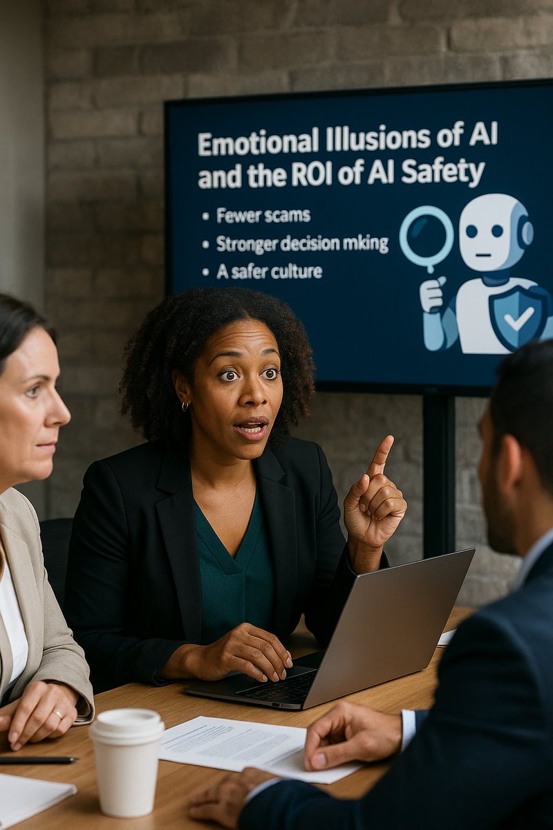 How AI is manipulating human emotion. #AI is creating emotional illusions that fool even smart people. 🪄 
- Cloned voices that sound real.
- Fake faces that trigger trust.
- Perfect messages that hit fear and urgency in seconds.
Education is the solution. Let's talk.