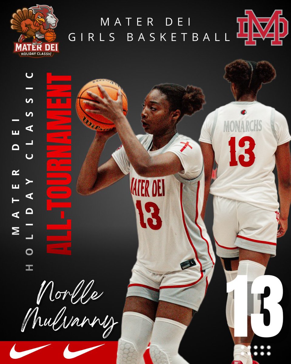 MaterDeiGBB's tweet image. 2025 Mater Dei Holiday Classic Champions!!

Mater Dei: 73
Oak Park: 61

Stat Leaders:
Harmony Golightly 28pts 7rebs 4asst
Stella Hoss 14pts 3rebs
Noelle Mulvanny 10pts 10rebs 6asst
Legend Tyler 10pts 7rebs 5asst

Tournament MVP: Harmony Golightly
All-Tournament: Noelle Mulvanny…