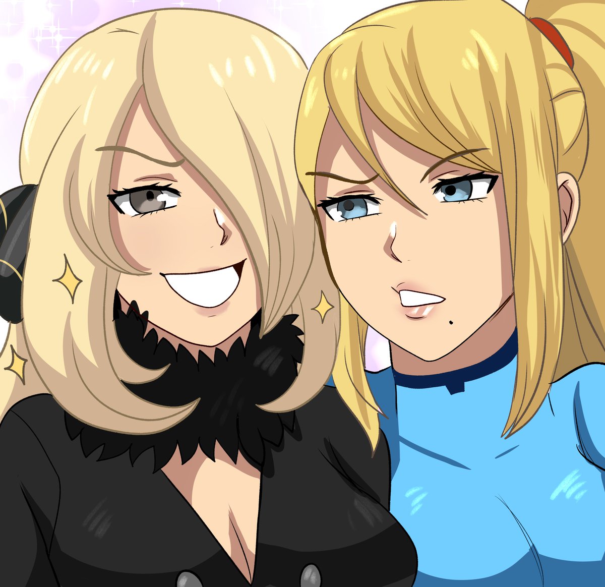 Karbuitt's tweet image. Cynthia and Samus

Profile pic comm for @MarshmallowDJ