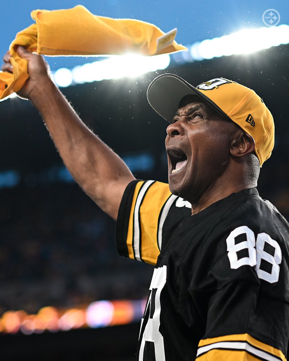 Leading today's Terrible Towel Twirl is Lynn Swann, who famously twirled a Terrible Towel before a Steelers playoff game at Three Rivers Stadium and helped launch a tradition! 