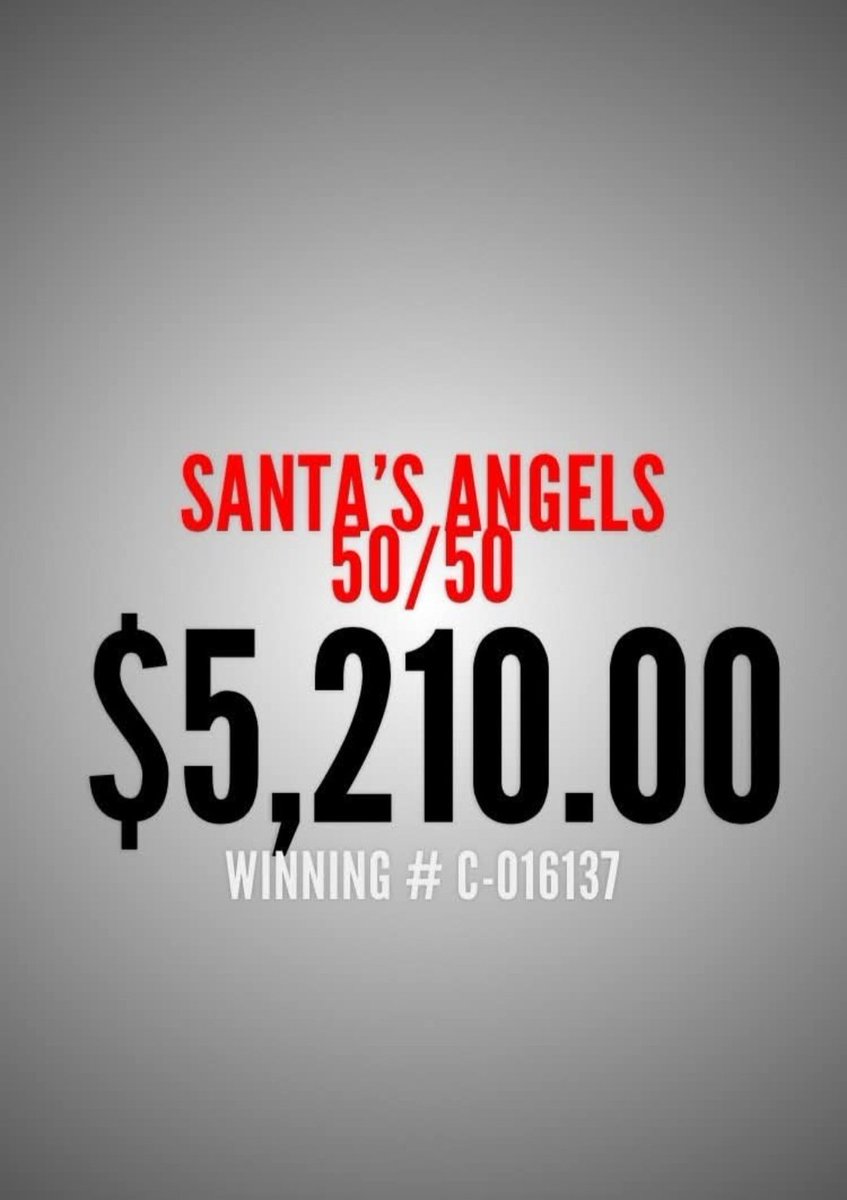 🎅 💰 This is the winning number from the 50/50 sale at the Holiday Atlantic Maker Market today at the Eastlink Centre.. if this is your ticket number please reach out to us for your prize!

🥰 Thank you to everyone who purchased tickets! We appreciate all your support! 🎅
