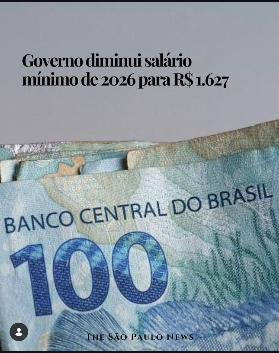 pmarcelo1972's tweet image. Então é isso: o governo que prometia “respeitar o trabalhador” agora resolve diminuir o salário mínimo de 2026.
R$ 1.627. Parabéns aos envolvidos.

A inflação sobe, o custo de vida explode, o povo rala…
E Brasília? Brasília responde reduzindo o mínimo.
Genial. Uma obra-prima da…