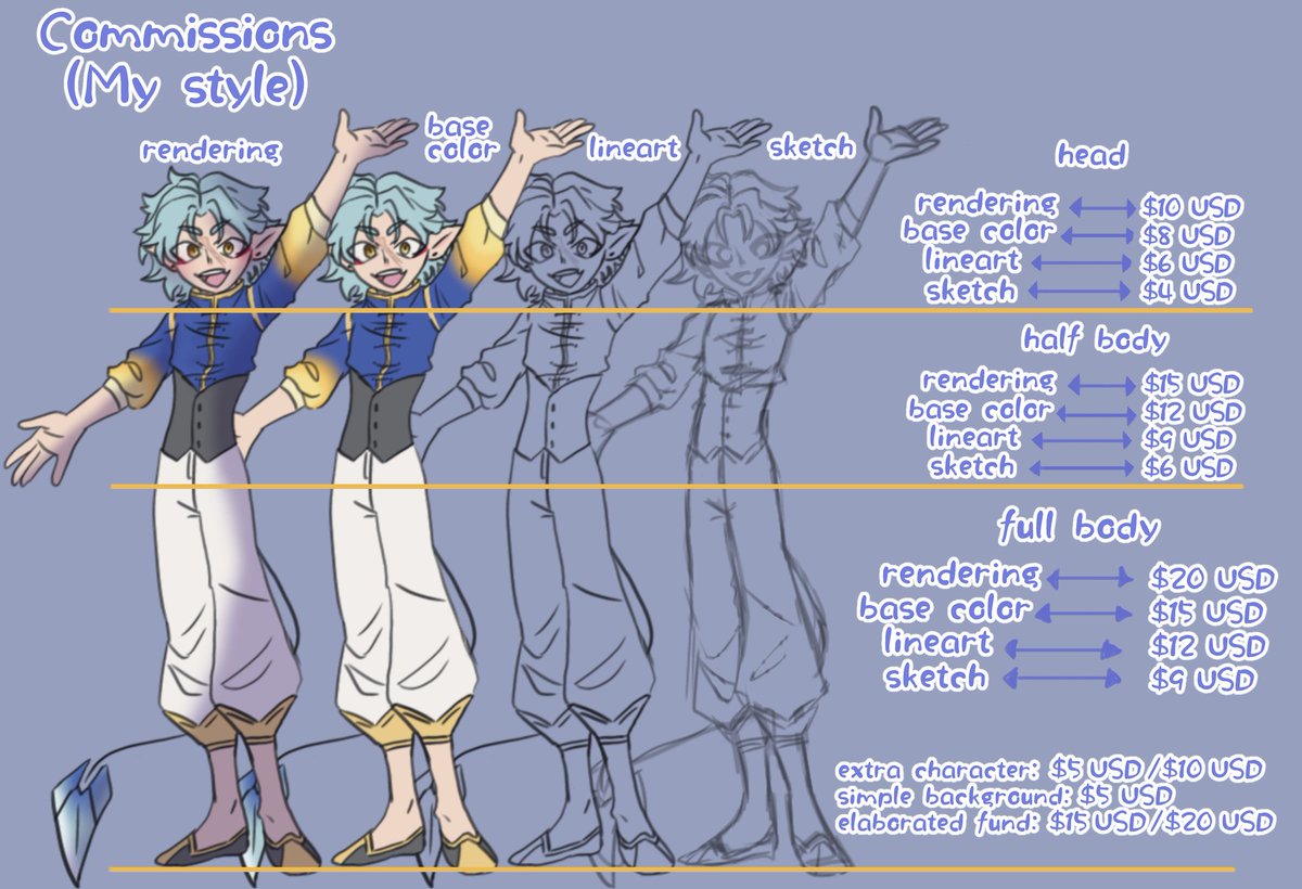 MrRem_prse's tweet photo. Hi~ the Rem here, Ahem
‼️OPEN COMMISSIONS‼️
here are the basics, feel free to ask any questions (PLEASE HELP ME I have a cat to support) 
#opencommission #ArtCommission #Commission https://t.co/GDaTFFyALm