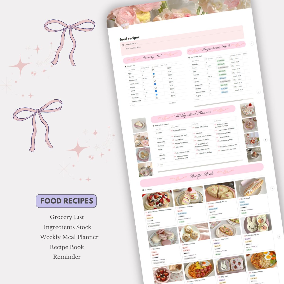 bitsofshanshine's tweet image. Make Coquette All-in-one Notion Template truly yours with customizable elements that reflect your style &amp;amp; preferences.

Coquette aesthetic mixed with touch of soft pink color and lacey elements make your life planner suit your individual needs &amp;amp; aesthetic taste!