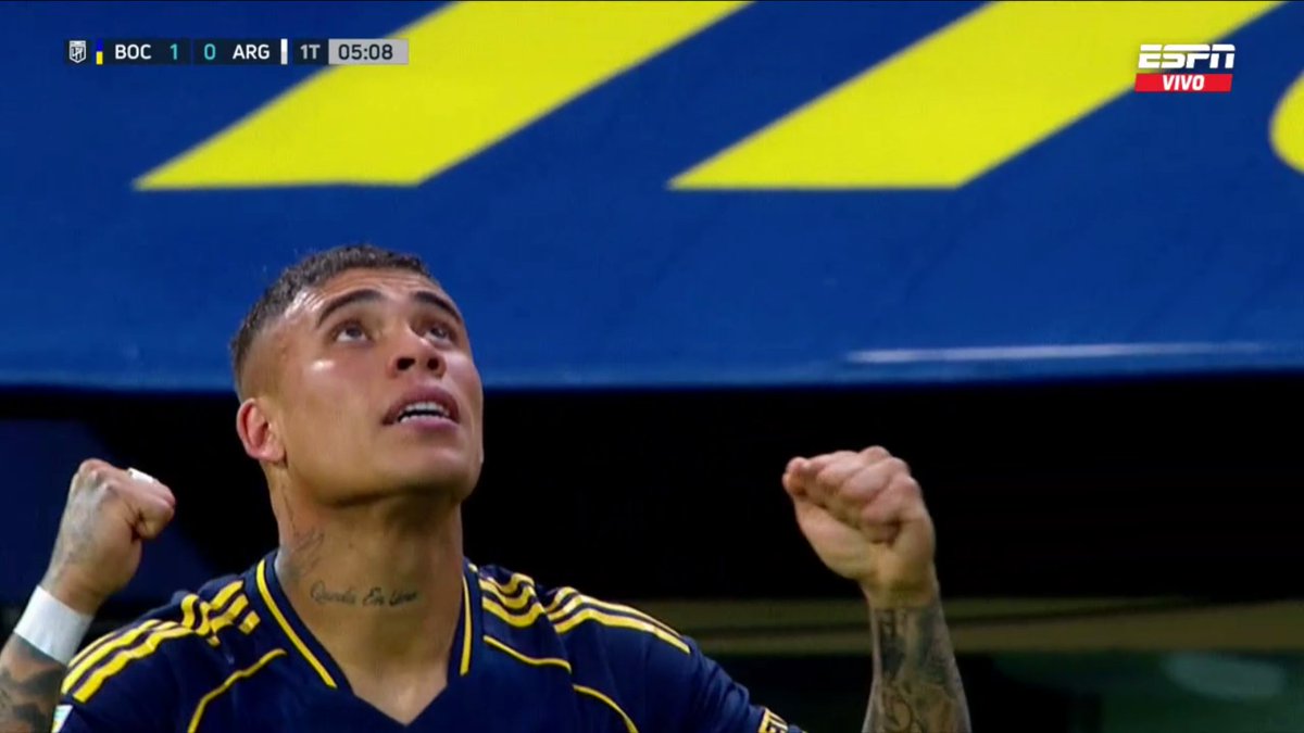 5' GOL DE #BOCA!!! Remate de #Merentiel que da rebote el arquero y AYRTON COSTA pone el 1-0!