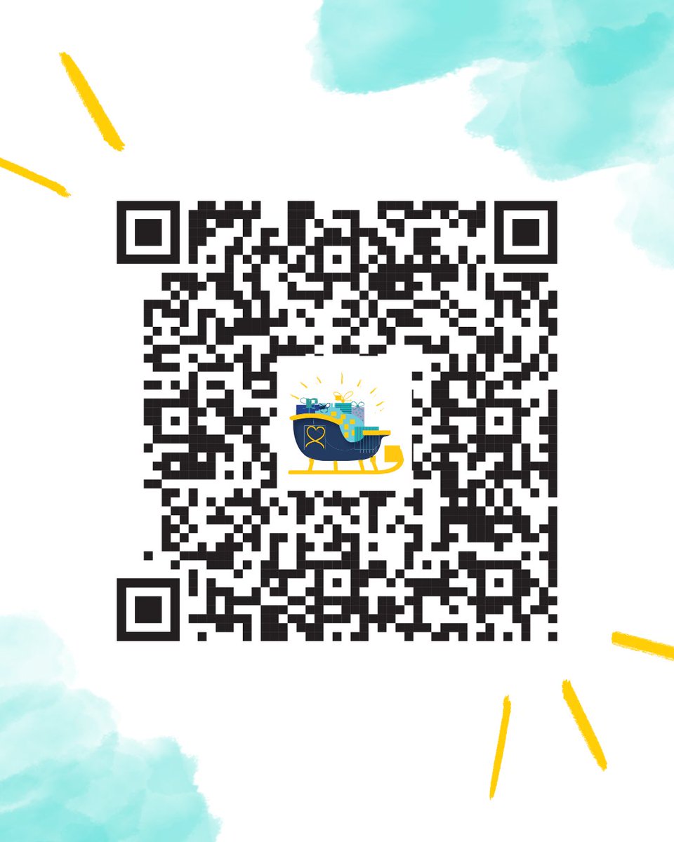 Give back this Christmas by shopping the #SadiesSleigh Amazon Wishlist! Click the link in bio or scan the QR to see our wishlist of toys &amp; upon checkout your donation will be shipped directly to us. All donations will reach a childhood cancer fighter this Christmas! #toydrive
⁠