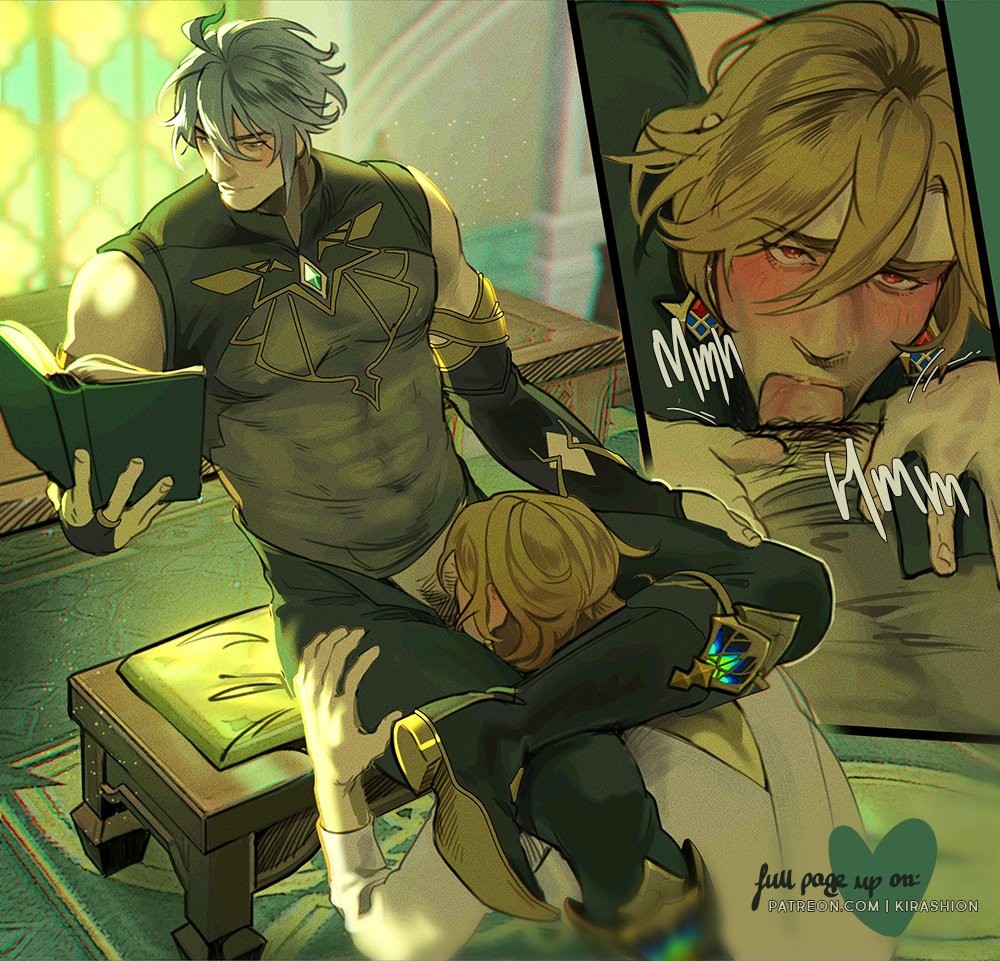 Alhaitham's reading pose put to good use 😌🙏 #HaiKaveh