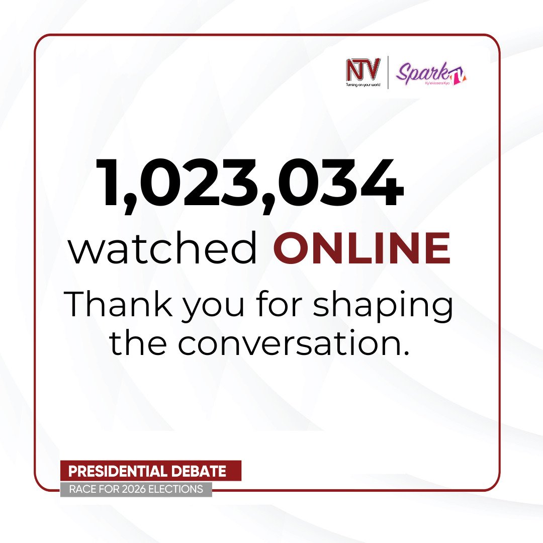 Thank you so much! 
Your support keeps us going, and on behalf of my teams, thank you for choosing the bold voice. 
<a href="/ntvuganda/">NTV UGANDA</a> <a href="/sparktvuganda/">SPARK TV</a>