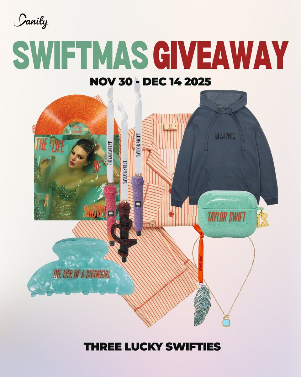 TheSwiftSociety's tweet photo. 🎁| GIVEAWAY TIME!  Win official merch from Taylor Swift's store!

✨HOW TO ENTER ❤‍🔥
- Download Fanity on the App Store/Google Play and join the Swifties Fanverse
- Extra Chances:
RT this post, tag a friend and @fanityapp
Tap Allow 🔔 for your Daily Fanity Briefing (1/day)

WHAT YOU CAN WIN
• 1st place: Your choice of merch worth $200 from the Official Taylor Swift Store
• 2nd place: Your choice of merch worth $60
• 3rd place: Your choice of merch worth $40