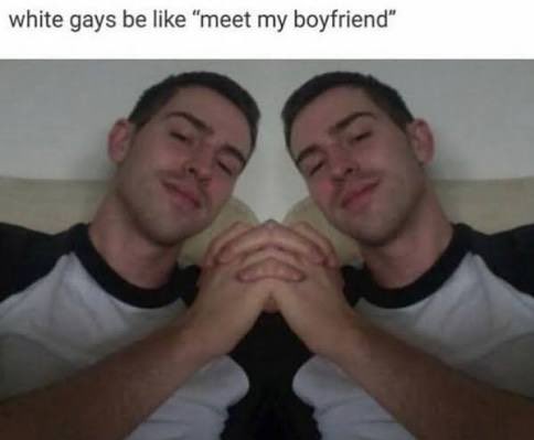 Oomf posted a selfie of them and their boyfriend and they deadass looked alike I can’t