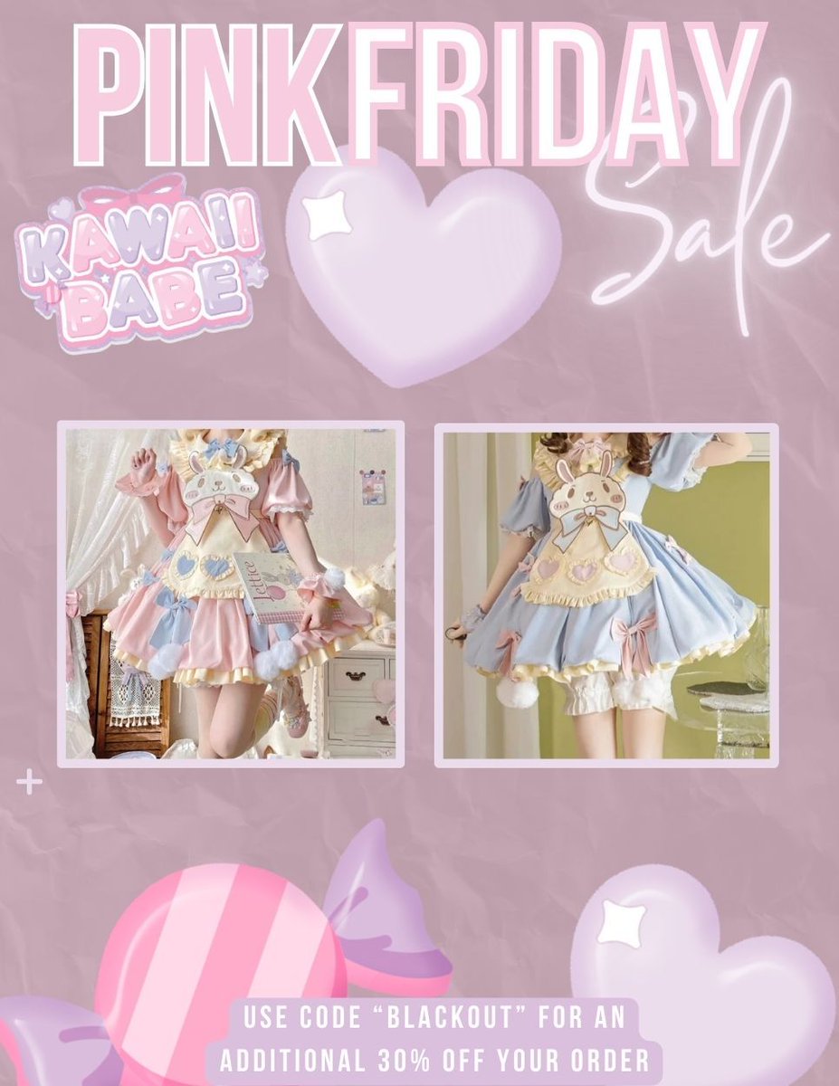 KawaiiBabeShop's tweet photo. 💖👀Did you miss our pink friday sale? 👀💖

⏰ We'll give you one last chance...⏰

🛒Use code "BLACKOUT" for an extra 30% off your entire order + FREE shipping worldwide (stacks with sale prices!!) https://t.co/n7LccsxWO2