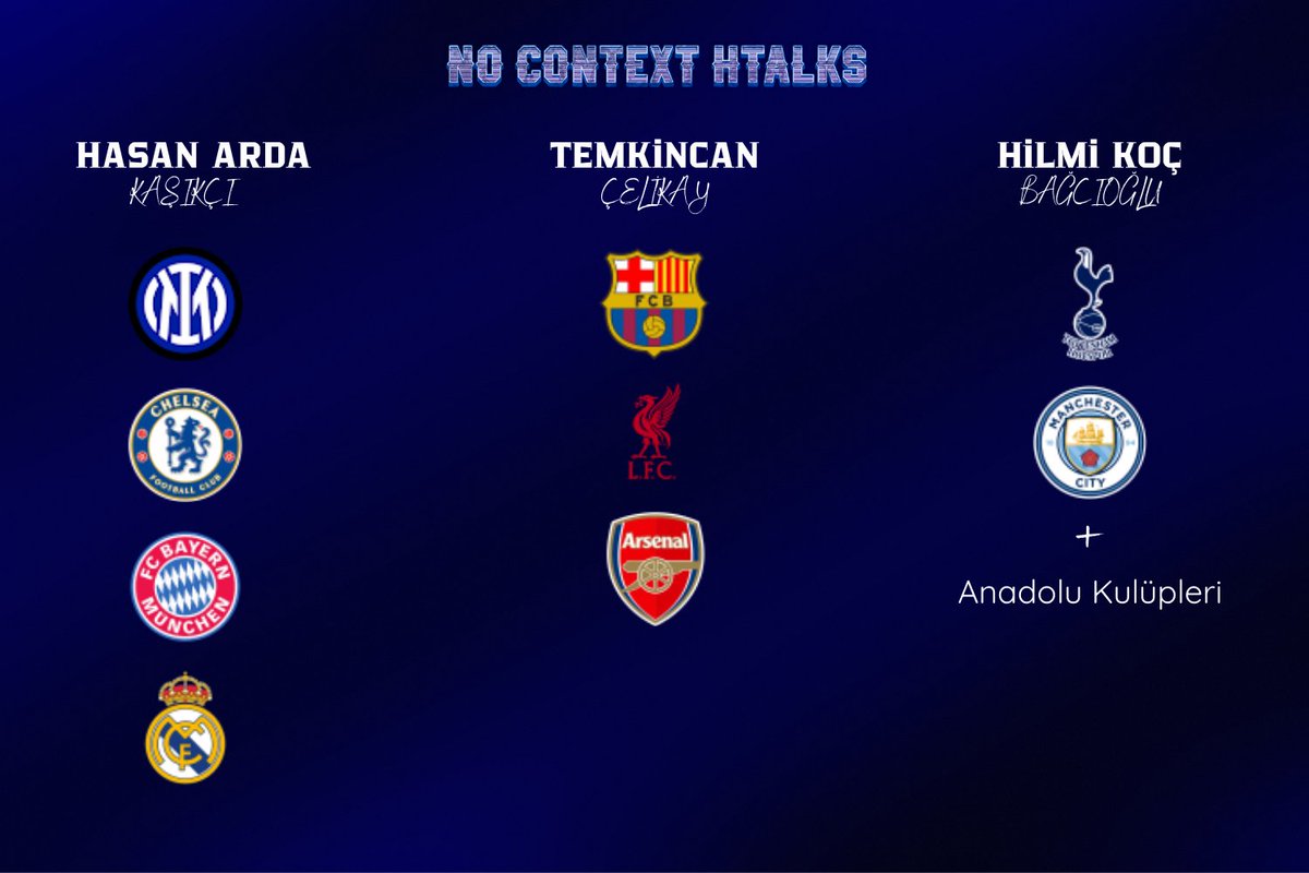 Htalks ekibinin sezonun devamında takip edeceği takımlar.