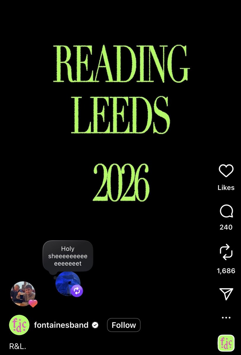 TheRandLMill's tweet photo. Fontaines confirmed π #RandL26 https://t.co/czC8yzo2TT