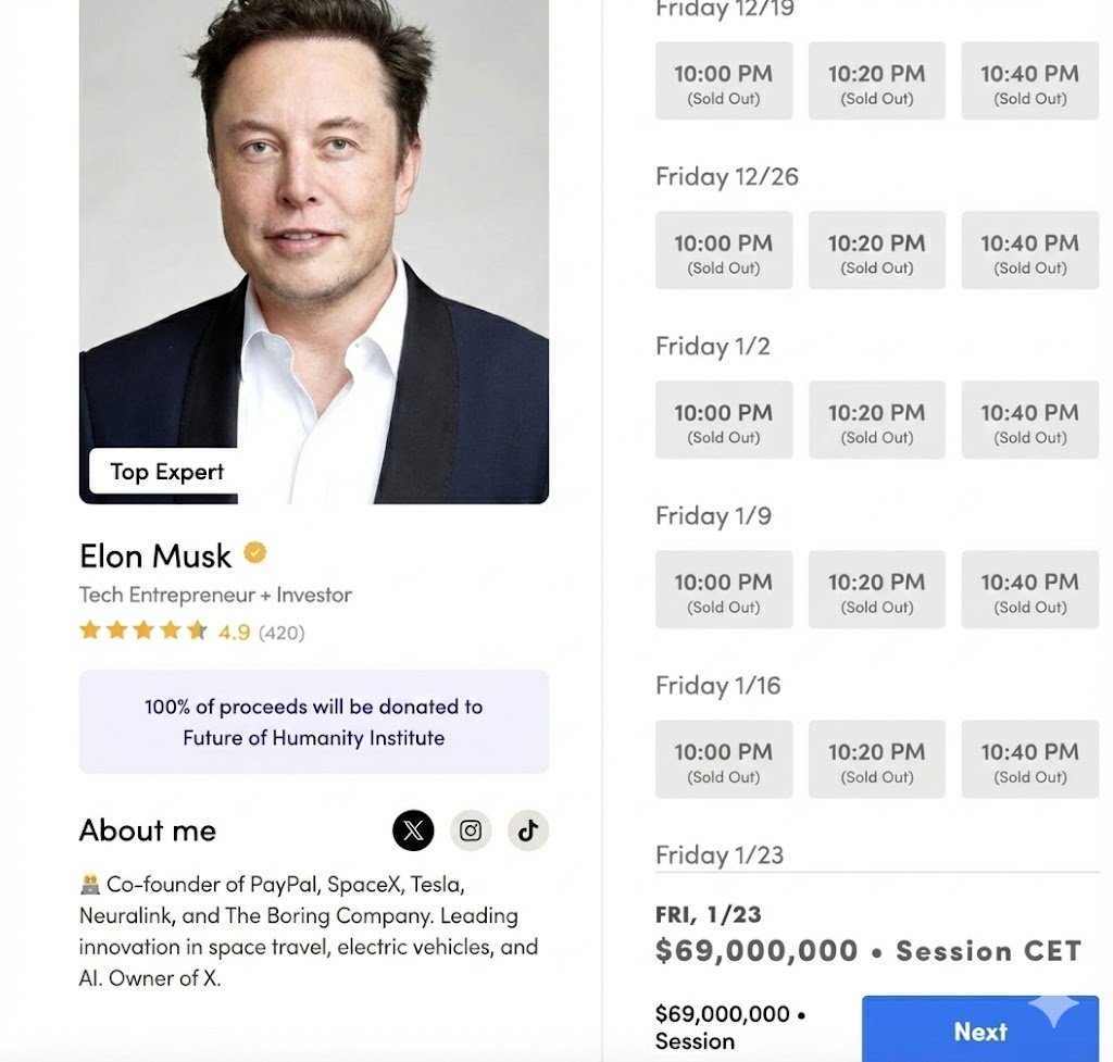 zivdotcat's tweet image. Elon Musk charges $69,000,000 for a 15 minutes consult.

there are levels to this game..